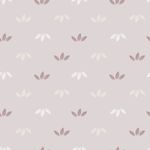 Jersey combinatiestof Bladeren op licht lila Jersey combinatiestof Bladeren op licht lila