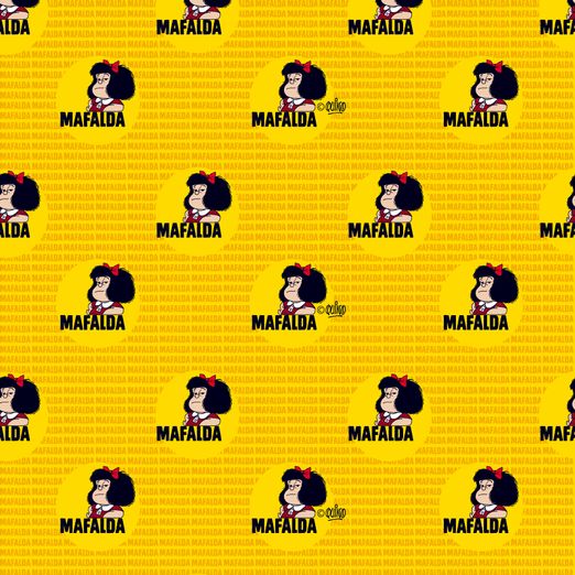 Baumwolle Mafalda Gelb Lizenz Digital Baumwolle Mafalda Gelb Lizenz Digital