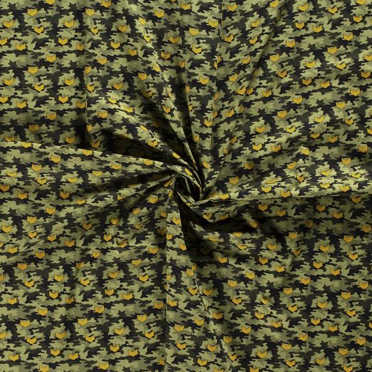 Baumwolle Camouflage mit Abzeichen Grün Baumwolle Camouflage mit Abzeichen Grün