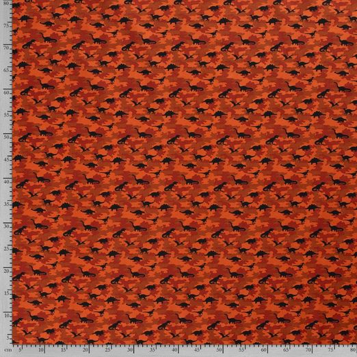 Baumwolle Dino Camouflage Orange Baumwolle Dino Camouflage Orange