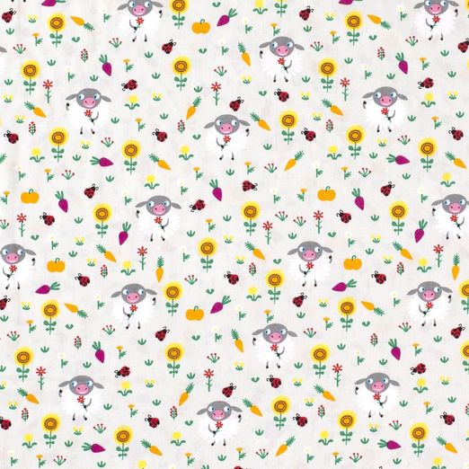 Baumwolle Sheep mit Gemüse Hellmint Baumwolle Sheep mit Gemüse Hellmint