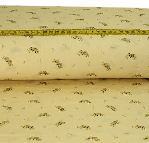 Baumwolle Chamäleon auf Beige Baumwolle Chamäleon auf Beige