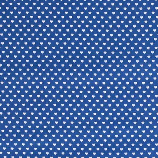 Baumwolle Herzen Mini Royalblau Baumwolle Herzen Mini Royalblau