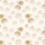Baumwolle WEIHNACHTEN Foliendruck Goldstaub Kreise auf Creme Baumwolle WEIHNACHTEN Foliendruck Goldstaub Kreise auf Creme