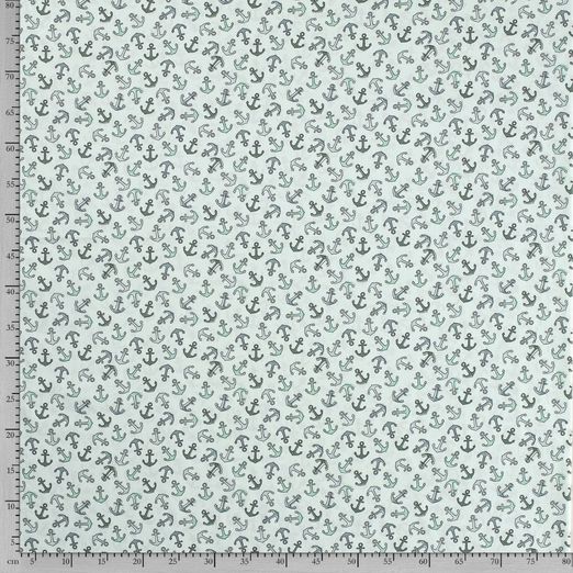 Baumwolle Multi Anchors auf Hellmint