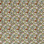 Baumwolle Coloured Skulls auf Khaki