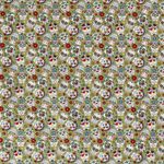 Baumwolle Coloured Skulls auf Khaki
