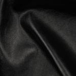 Simili cuir grainé – cuir synthétique doux noir métallisé