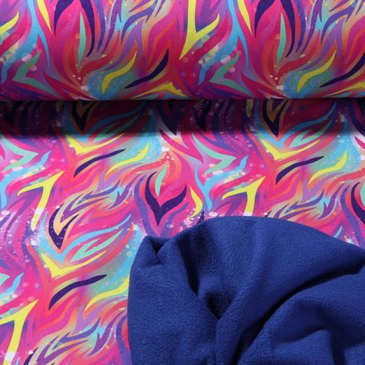 Softshell - Impression digitale Abstrait Fuchsia