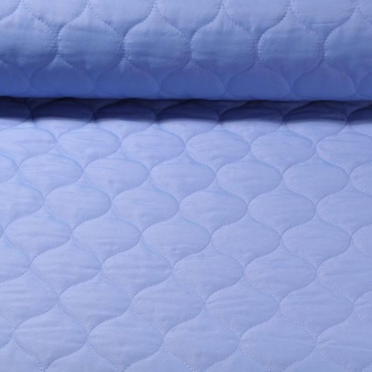 Tissu de veste matelassé - Bleu lavande Ouaté Double-face