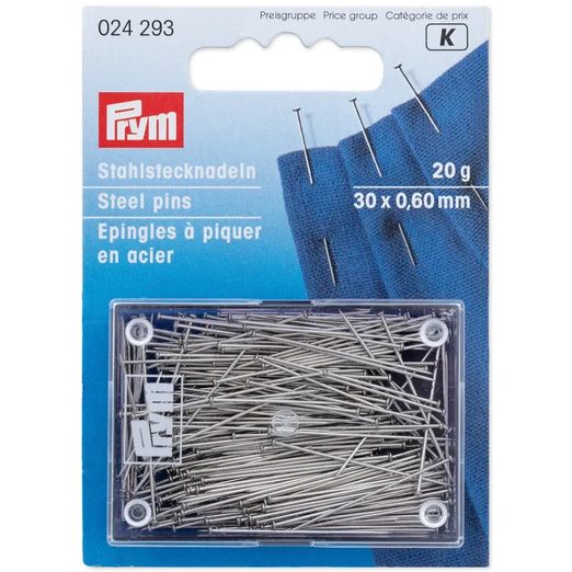 PRYM Stecknadeln - 0,65 x 26mm - silberfarbig -15g