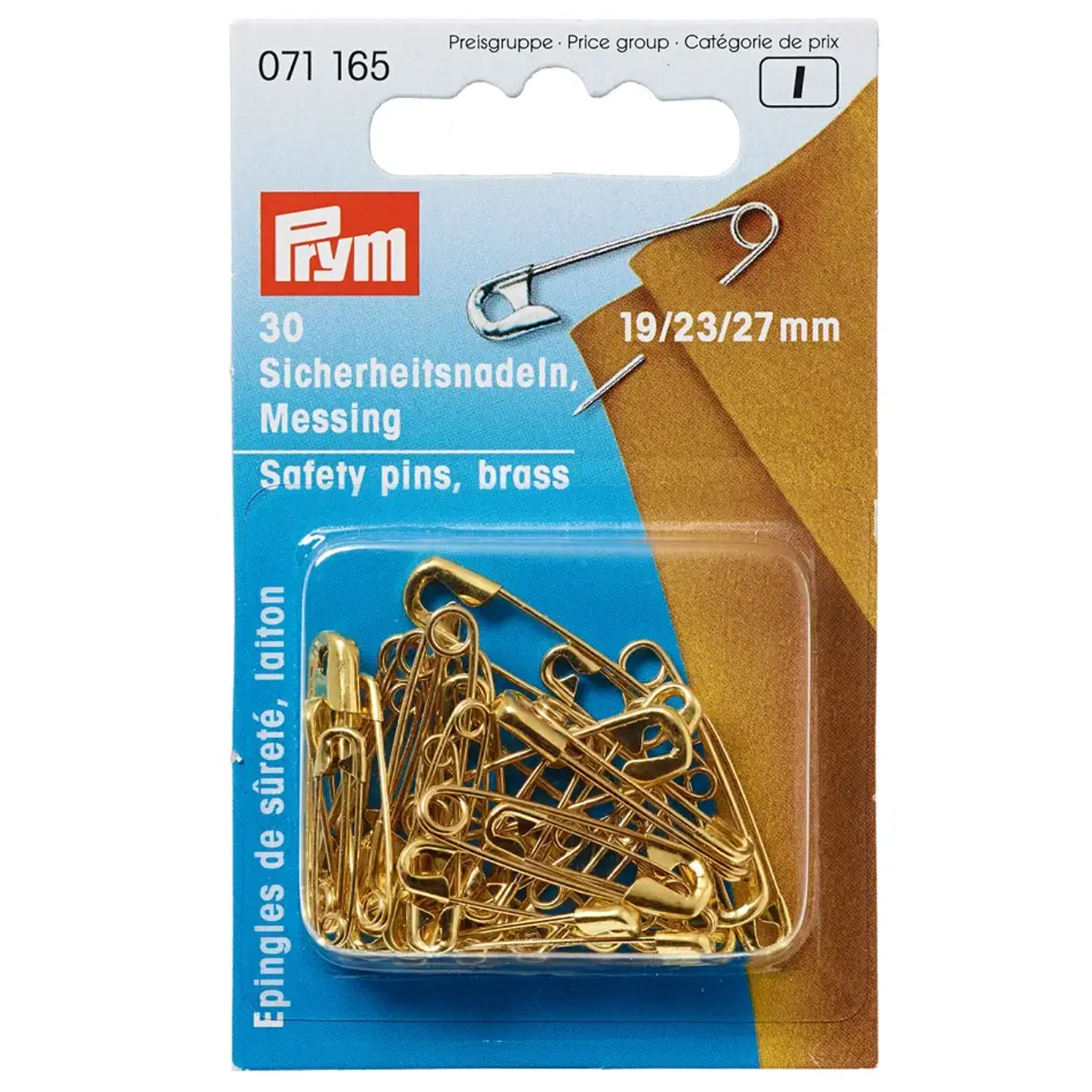 PRYM Sicherheitsnadeln - 19/23/27mm - sortiert - goldfarbig - 30 Stück-2 PRYM Sicherheitsnadeln - 19/23/27mm - sortiert - goldfarbig - 30 Stück-2
