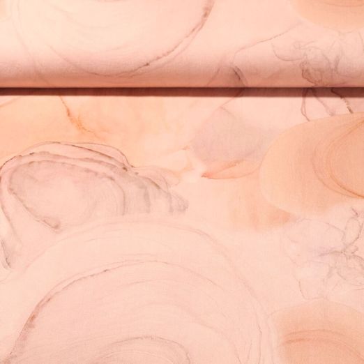 Popeline de coton - Silicon Stretch Impression numérique Aquarelle Taupe