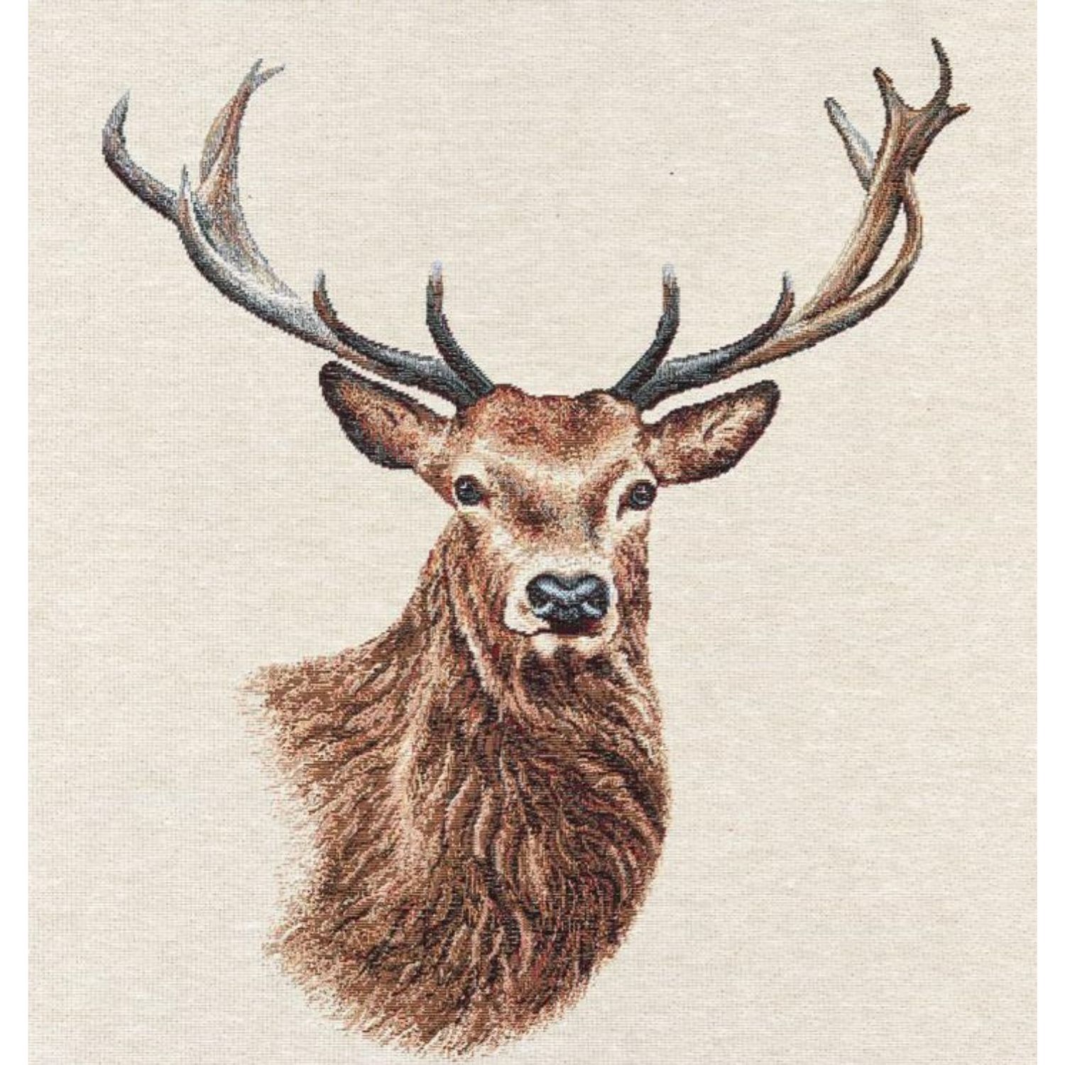 Canvas Kissen Panel - Gobelin Hirsch Beige-1 Canvas Kissen Panel - Gobelin Hirsch Beige-1
