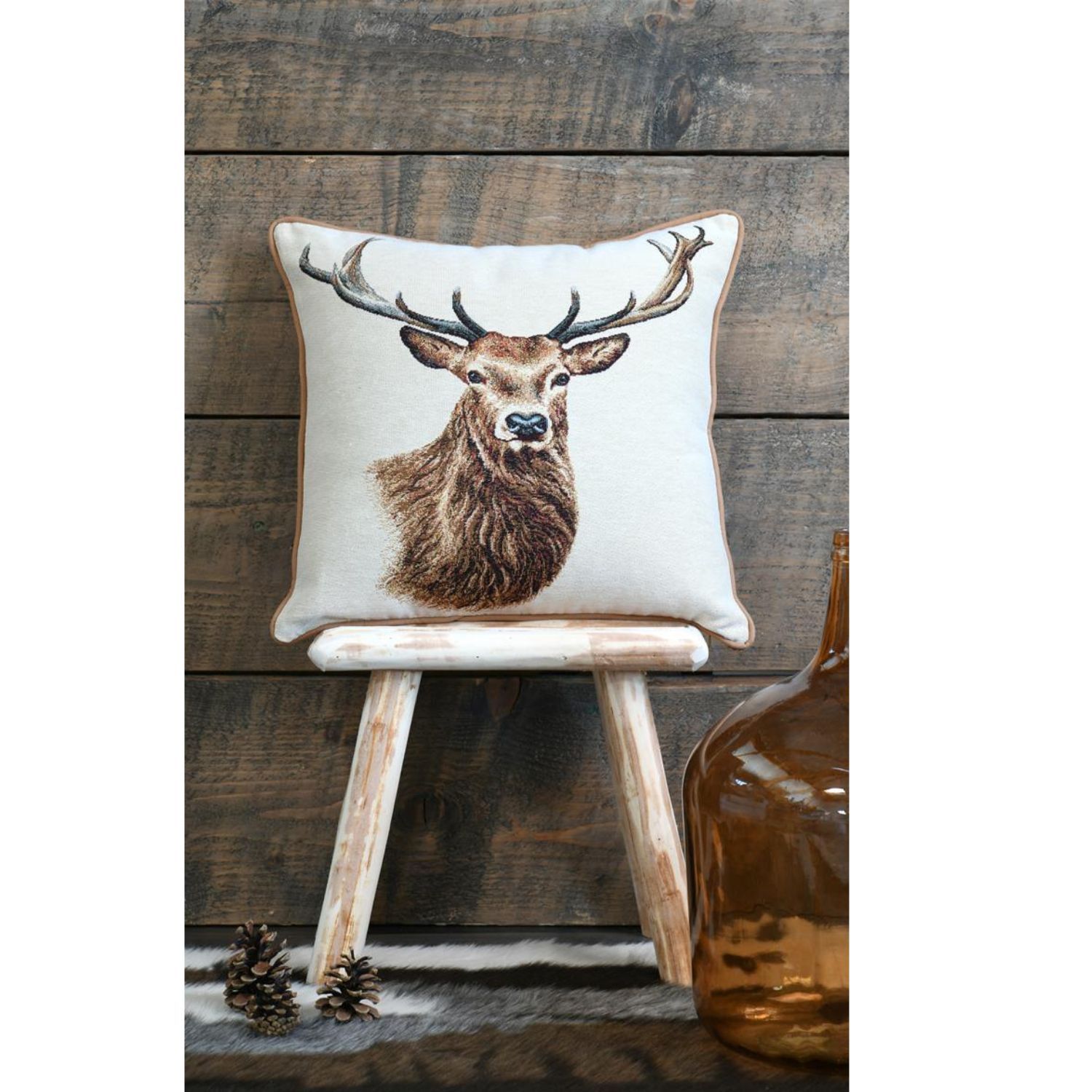 Canvas Kissen Panel - Gobelin Hirsch Beige-0 Canvas Kissen Panel - Gobelin Hirsch Beige-0