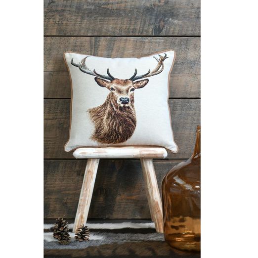 Canvas Kissen Panel - Gobelin Hirsch Beige Canvas Kissen Panel - Gobelin Hirsch Beige