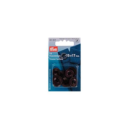 Prym Hosenknöpfe - 15 und 17mm - dunkelbraun - 10 Stück