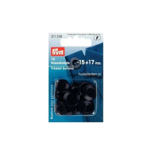 Prym Hosenknöpfe - 15 und 17mm - dunkelblau - 10 Stück