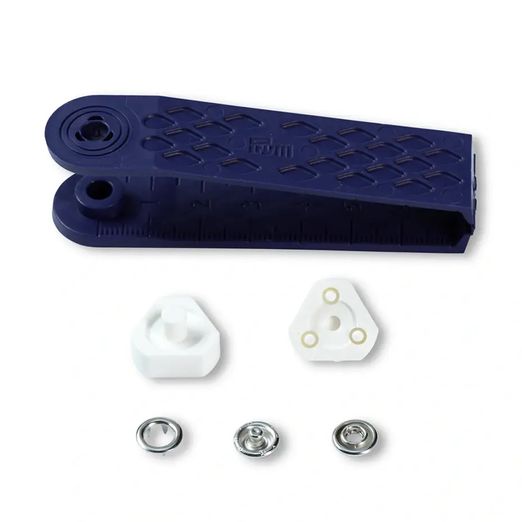Prym offene Jersey Druckknöpfe – 8 mm – mit Werkzeug und Aufsätzen – silber – 10 Stück