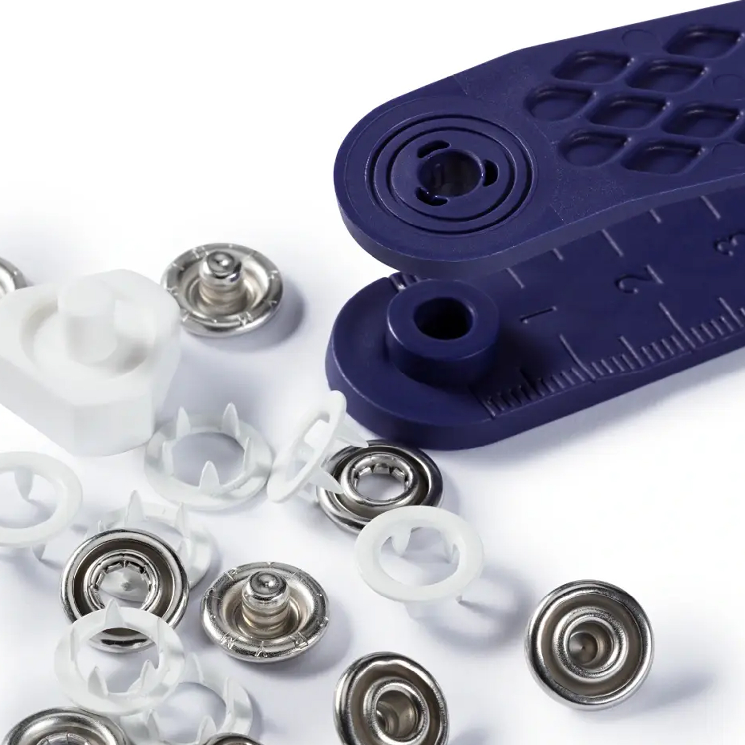 Prym offene Jersey Druckknöpfe – weiß – 10 mm – mit Werkzeug und Aufsätzen – 10 Stück-1 Prym offene Jersey Druckknöpfe – weiß – 10 mm – mit Werkzeug und Aufsätzen – 10 Stück-1