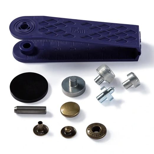 Prym Anorak Druckknöpfe - altmessing - 12mm - mit Werkzeug und Aufsätzen - 10 Stück