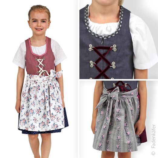 Kleid - Dirndl mit Bluse Kinder - Schnittmuster eBook