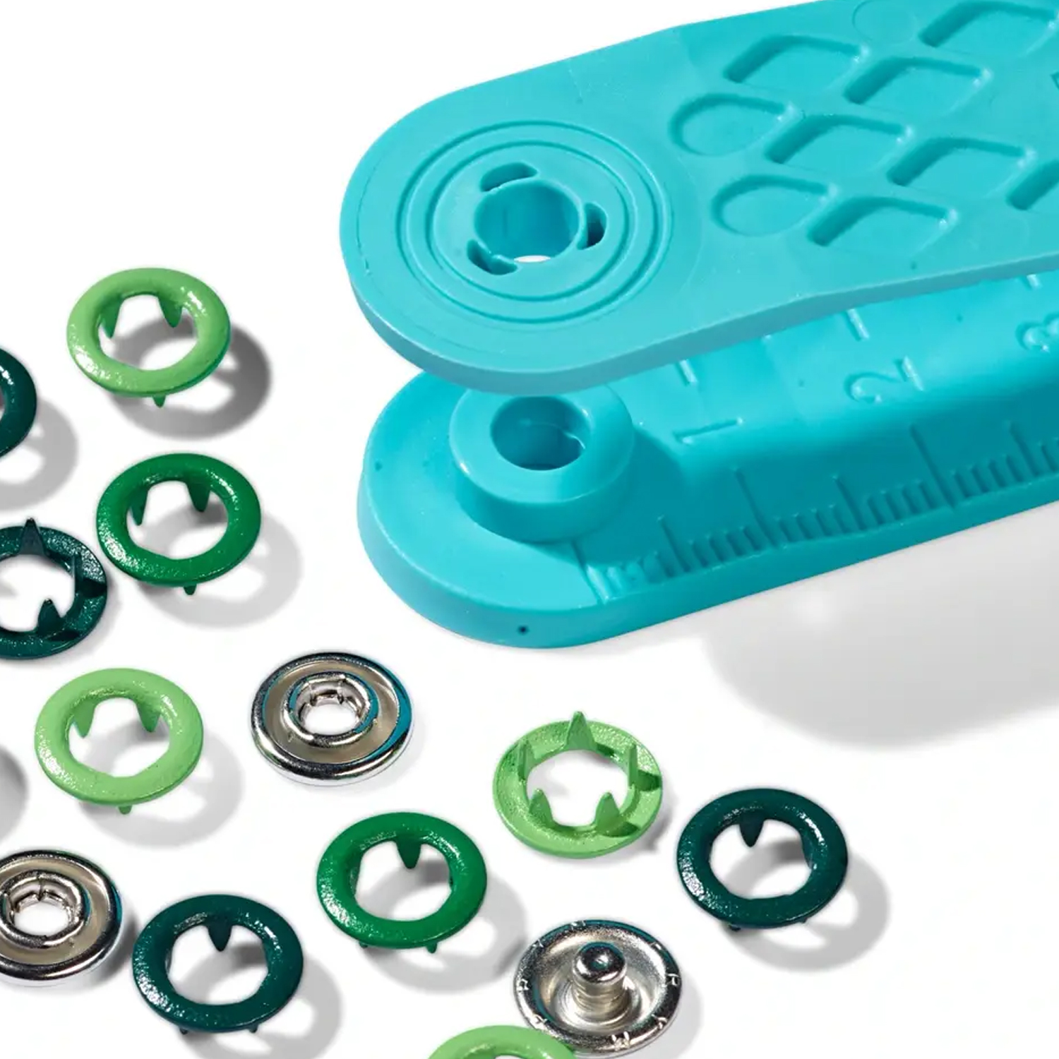 Prym LOVE Jersey Druckknöpfe - grün - 8mm - mit Werkzeug und Aufsätzen - 21 Stück-1 Prym LOVE Jersey Druckknöpfe - grün - 8mm - mit Werkzeug und Aufsätzen - 21 Stück-1