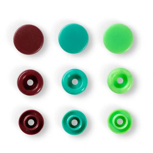 Prym LOVE Snap Druckknöpfe - grün/braun - 12,4mm - 30 Stück