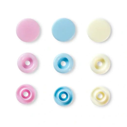 Prym LOVE Snap Druckknöpfe - rosa/hellblau/perle - 12,4mm - 30 Stück