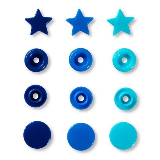 Prym LOVE Snap - Stern - Druckknöpfe - blau/türkis/tinte - 30 Stück