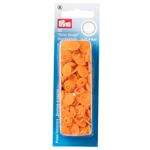 Prym Snap - Druckknöpfe - 12,4mm - orange - 30 Stück