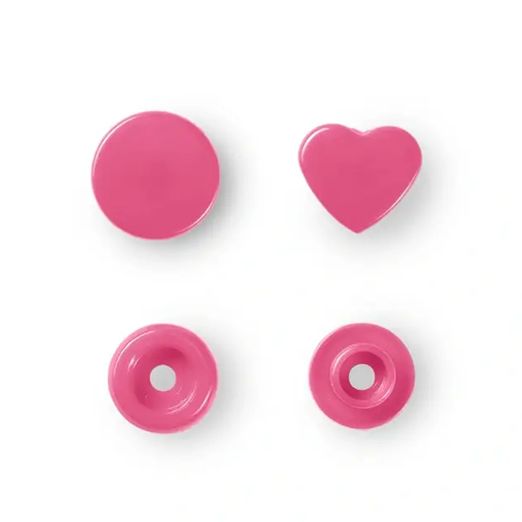 Prym Snap - Druckknöpfe - Herz - pink - 30 Stück