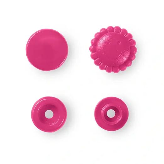Prym Snap - Druckknöpfe - Blume - pink - 21 Stück