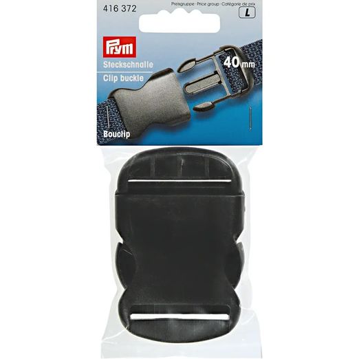 Prym Steckschnallen - stark - 40mm - schwarz - 1 Stück