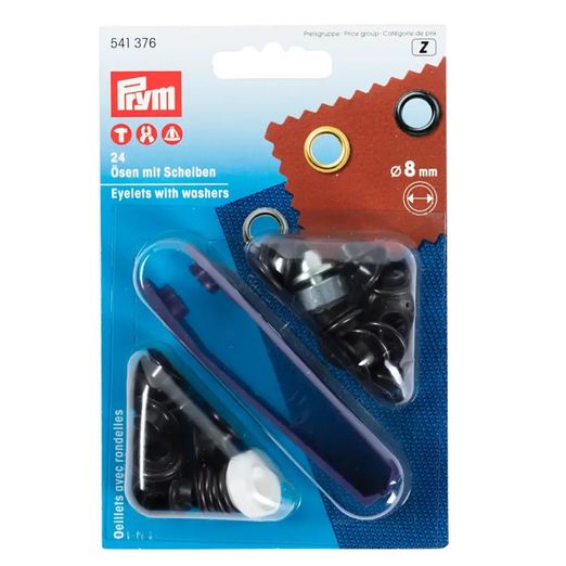 Prym Œillets 8mm Ø + outil (embouts) - bruni