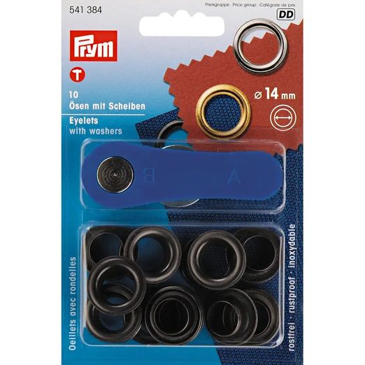 Prym Ösen 14mm Ø + Werkzeug – brüniert