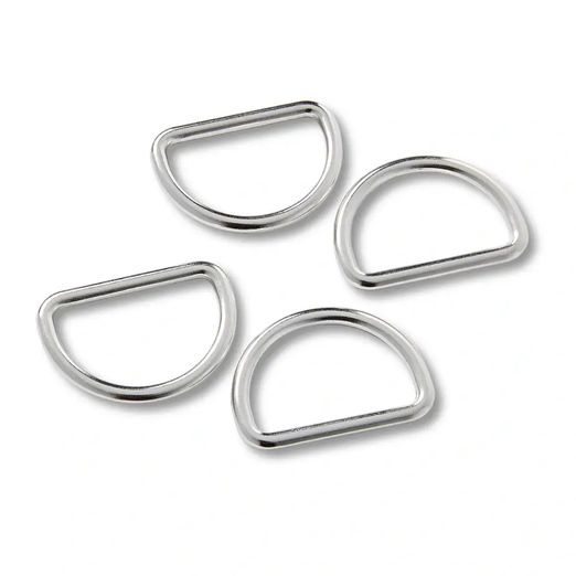 Prym Anneau demi-rond 25mm Argent - 4 pièces