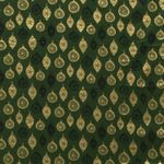 Bomull Poplin - Juldekoration Grön Guld