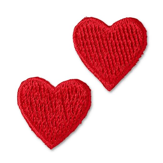 PRYM Patch - Coeurs - Rouge - 2 pièces