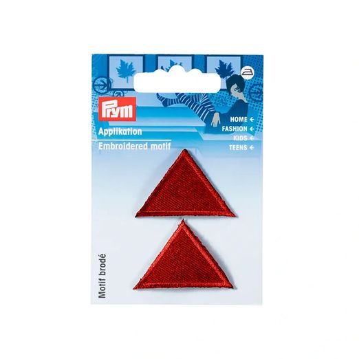 PRYM Patch - Triangle - Petit - Rouge - 2 pièces
