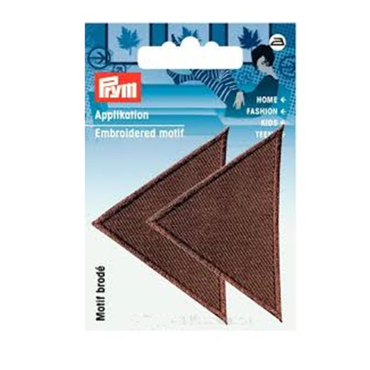 PRYM Patch - Triangle - Grand - Marron - 2 pièces