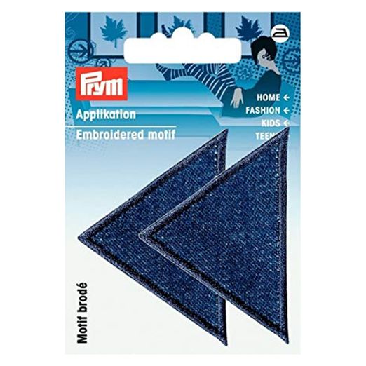 PRYM Patch - Triangle - Grand - Bleu jeans foncé - 2 pièces