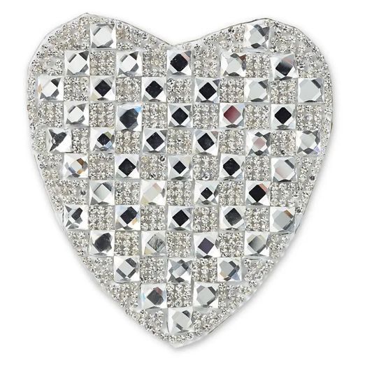 Prym Ecusson thermocollant - Transfert Glamour - Coeur - Argenté