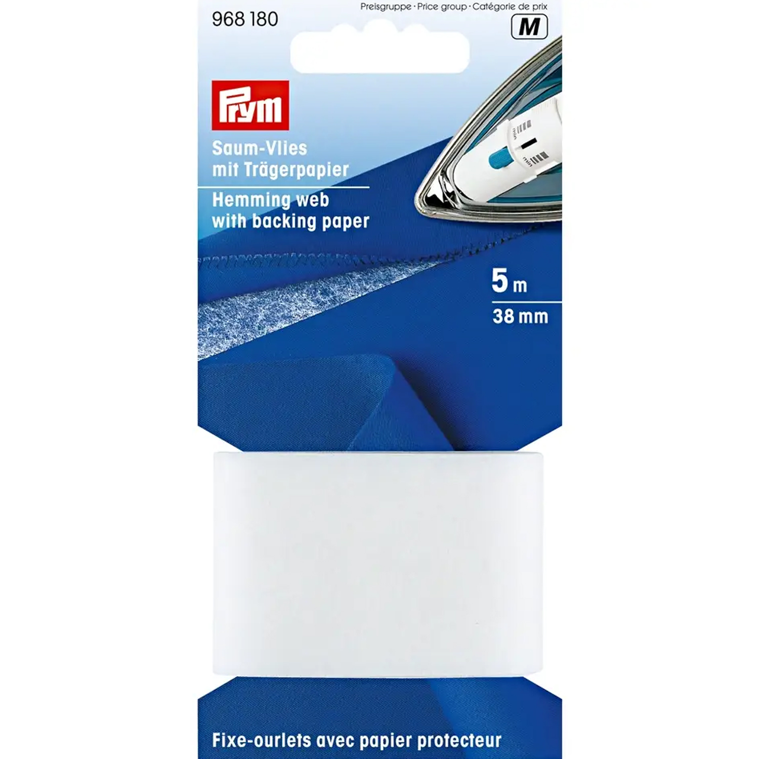 PRYM Entoilage thermocollant pour ourlet avec papier support – 38 mm – blanc-0 PRYM Entoilage thermocollant pour ourlet avec papier support – 38 mm – blanc-0