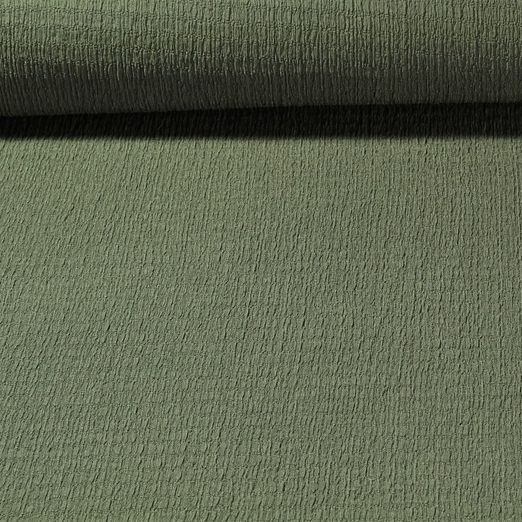 Tissu robes et blouses Lucie - Crépon Vert militaire