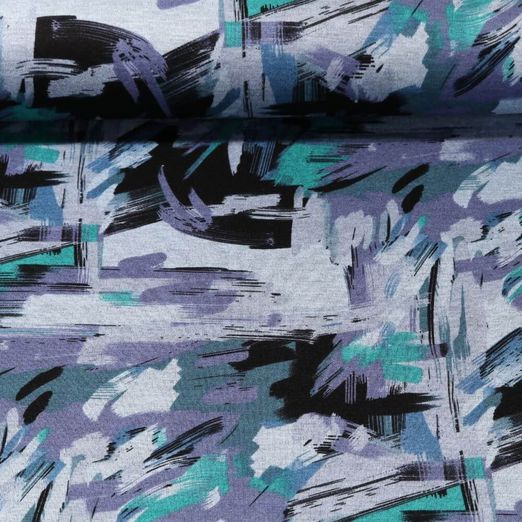 Romanit Jersey - Softpunta Pinselmalerei Blau