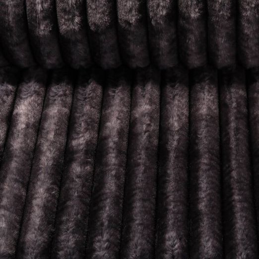 Fausse fourrure - Rayures Batik Noir