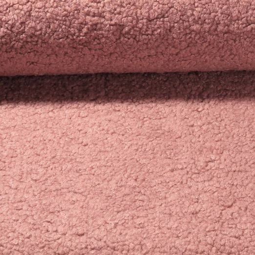 Tissu ameublement Ours - Bouclette Bois de rose