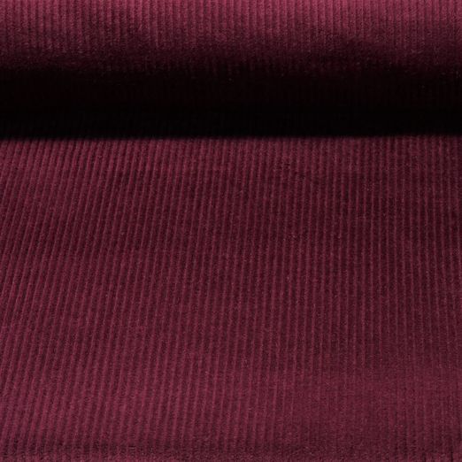 Velours côtelé Matti - Jumbo stretch 6 ondulations Bordeaux