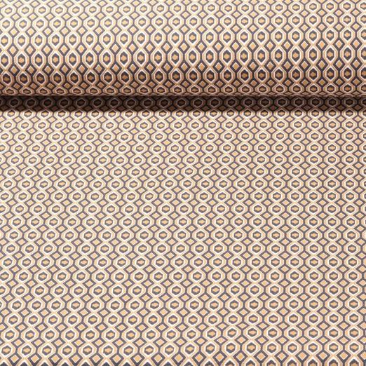 Hosenstoff - Bengaline Stretch Wabenmuster Beige